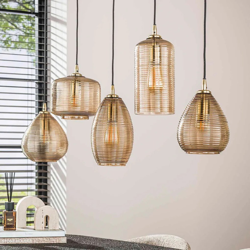 Hanglamp Smoked Bruin Glas