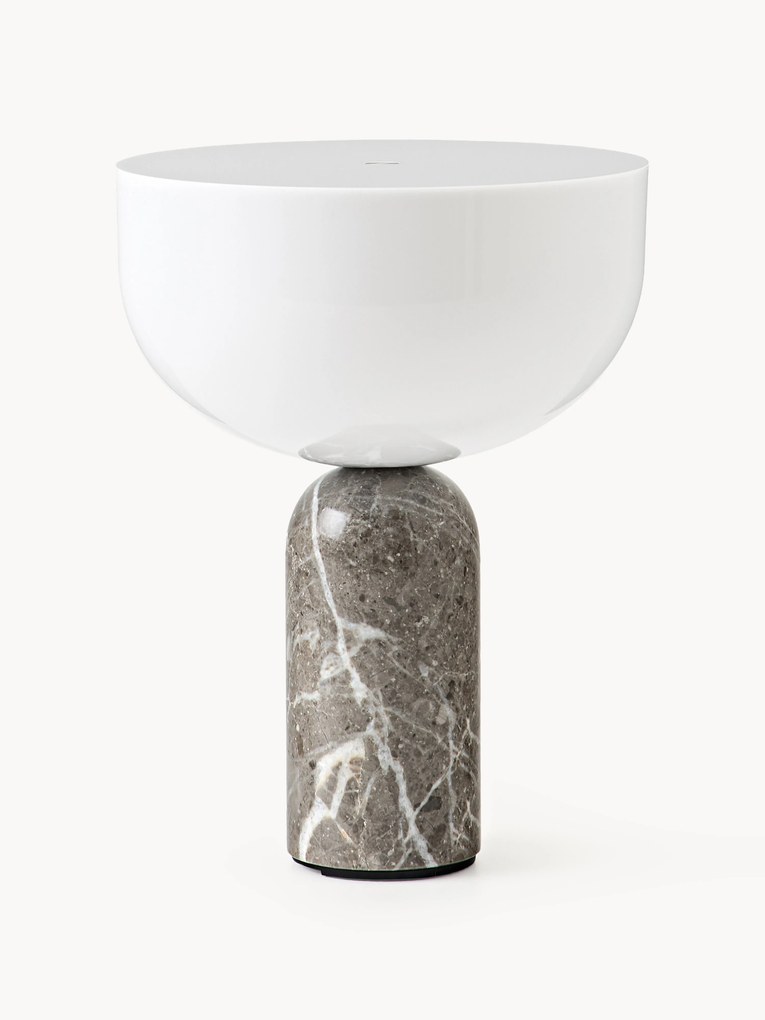 Kleine draagbare LED-tafellamp Kizu van marmer, dimbaar