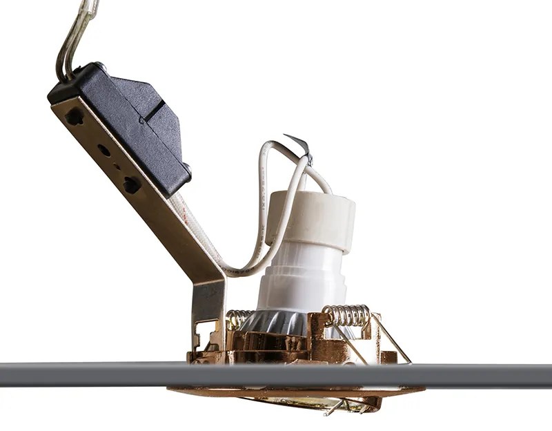 Set van 6 Ronde inbouwspot koper kantelbaar - Edu GU10 Binnenverlichting Lamp