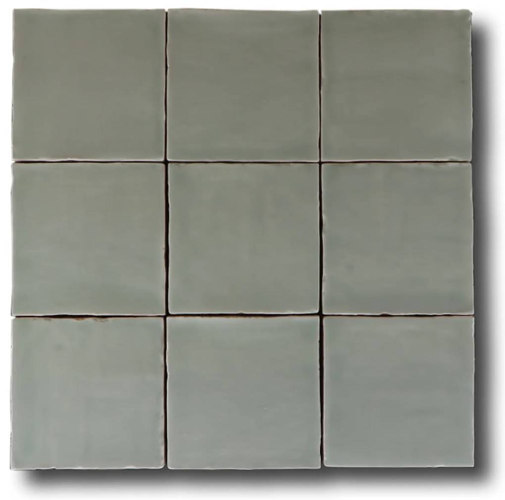 Hoogglans Handvorm Wandtegel 13x13 Cm Baltimore Licht Groen RBT69