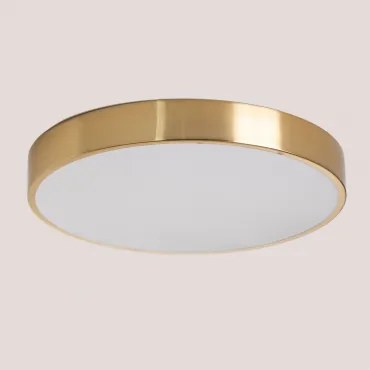 Ronde Led Plafondlamp Ø30 Cm Van Ijzer Piercy Goud - Sklum