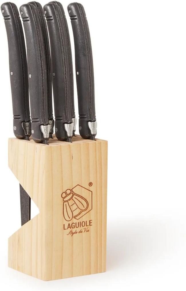 Laguiole Style de Vie Premium Line messenblok met steakmessenset 6-delig