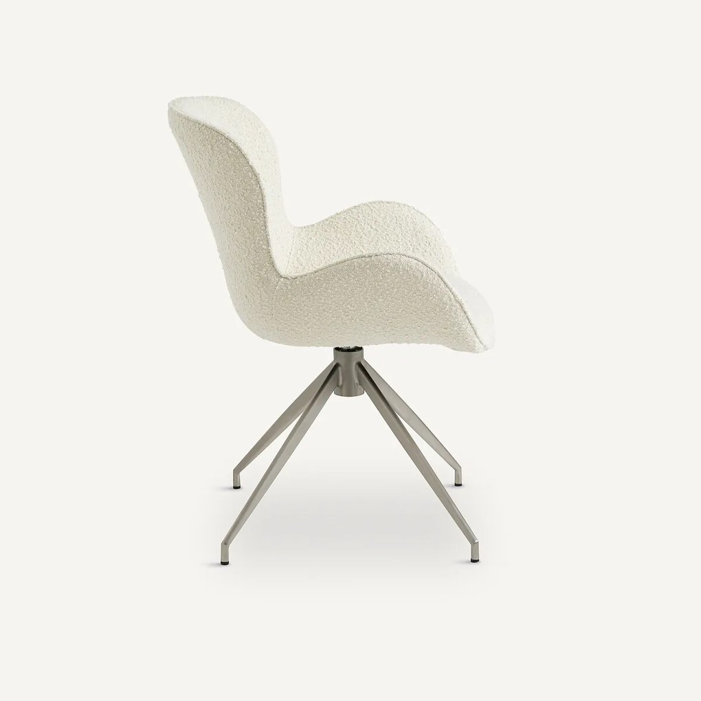 Tafelfauteuil in bouclé stof, Asyar