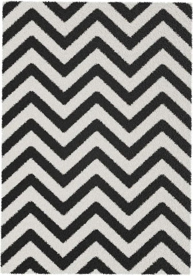 Vloerkleed Lauria - zwart/wit - 160x230 cm - Leen Bakker
