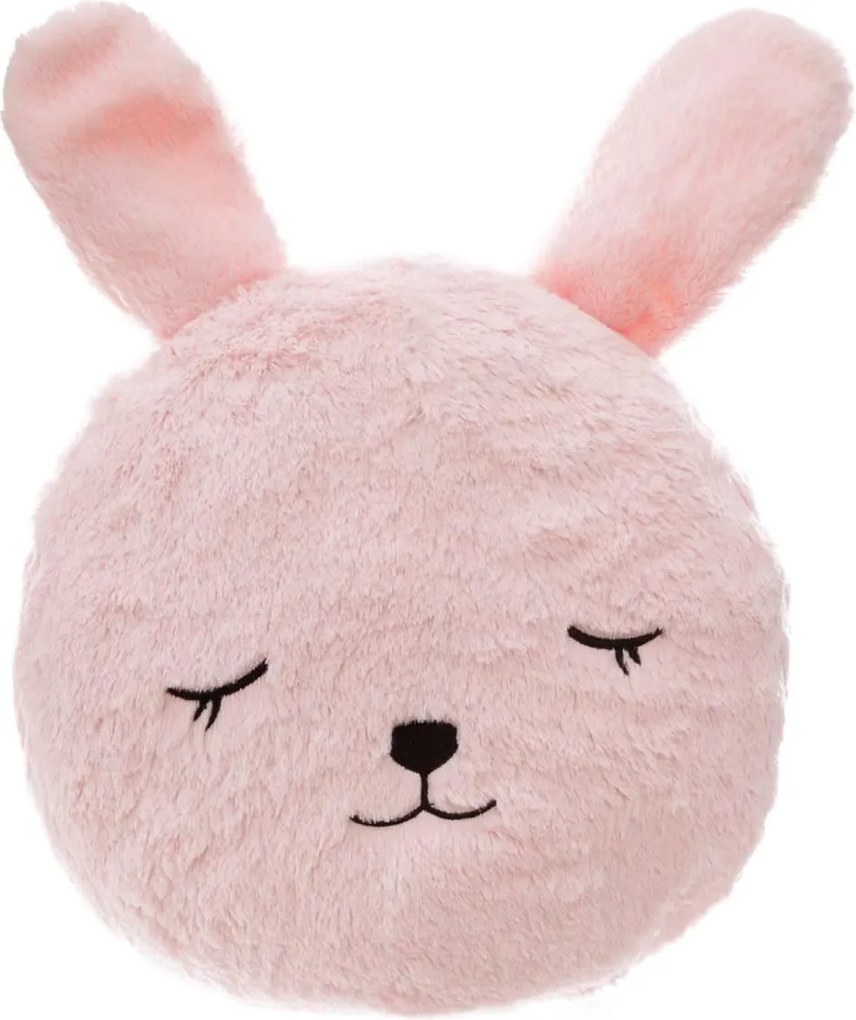 Atmosphera Kids “Rabbit” Konijnenkussen diameter 28 cm - Roze - Zacht &amp; Knuffelbaar