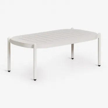 Rectangulaire Tuintafel 95x55 Cm Van Duroli Aluminium Glaciale Wit - Sklum