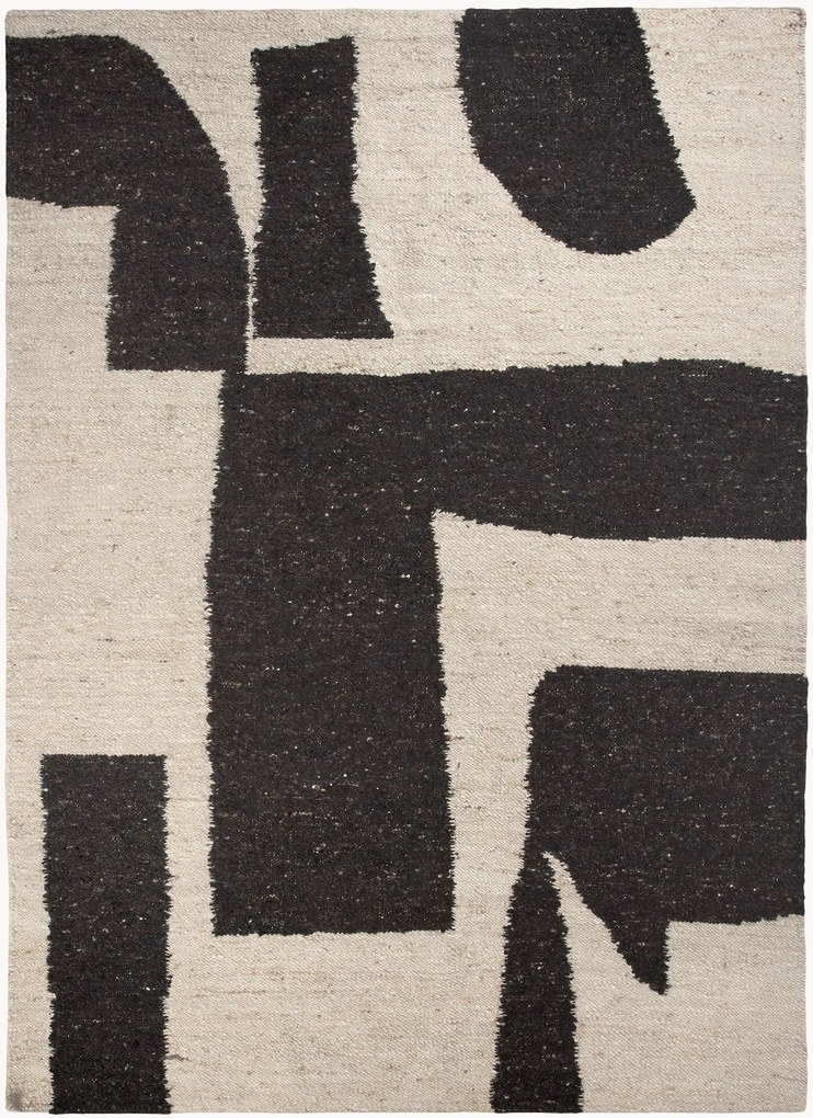 Handgeweven laagpolig wollen vloerkleed Piece