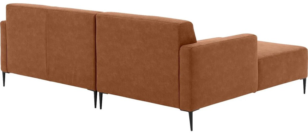 Goossens  Key West cognac, micro leer, 2-zits, modern design