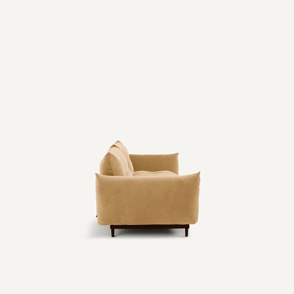 3-zits compacte bank in stoned fluweel, VITORIA