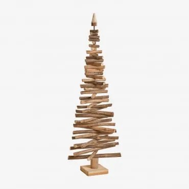 Jingle Teak Houten Kerstboom Donkerbruin Hout & ↑150 Cm - Sklum