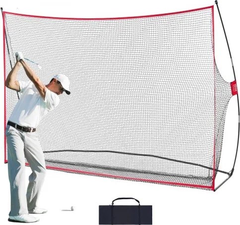 VEVOR Golf Practice Net, 329 x 217 cm Golfnet, Persoonlijke Driving Range voor binnen- en buitengebruik, Draagbaar golfhulpnet voor thuis, met glasvezelframe en draagtas