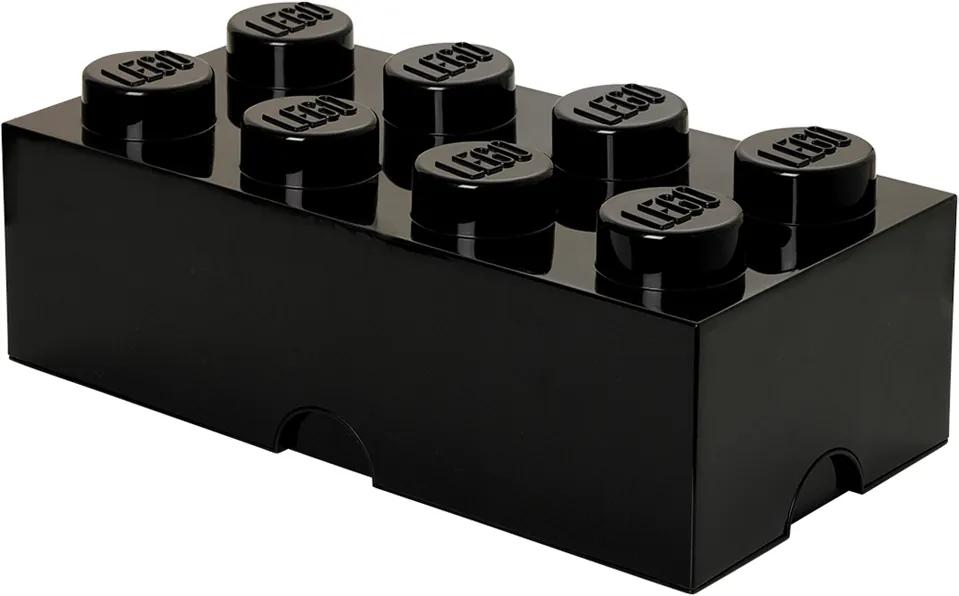 LEGO Opbergbox: Brick 8 (12 ltr) - zwart