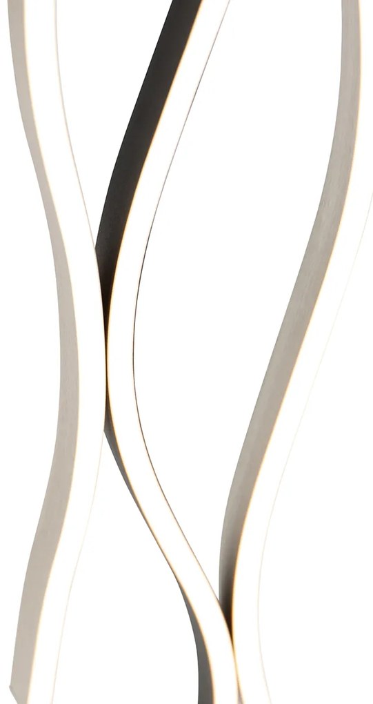Design vloerlamp zwart met zilver incl. LED dimbaar - Blaze Design Binnenverlichting Lamp