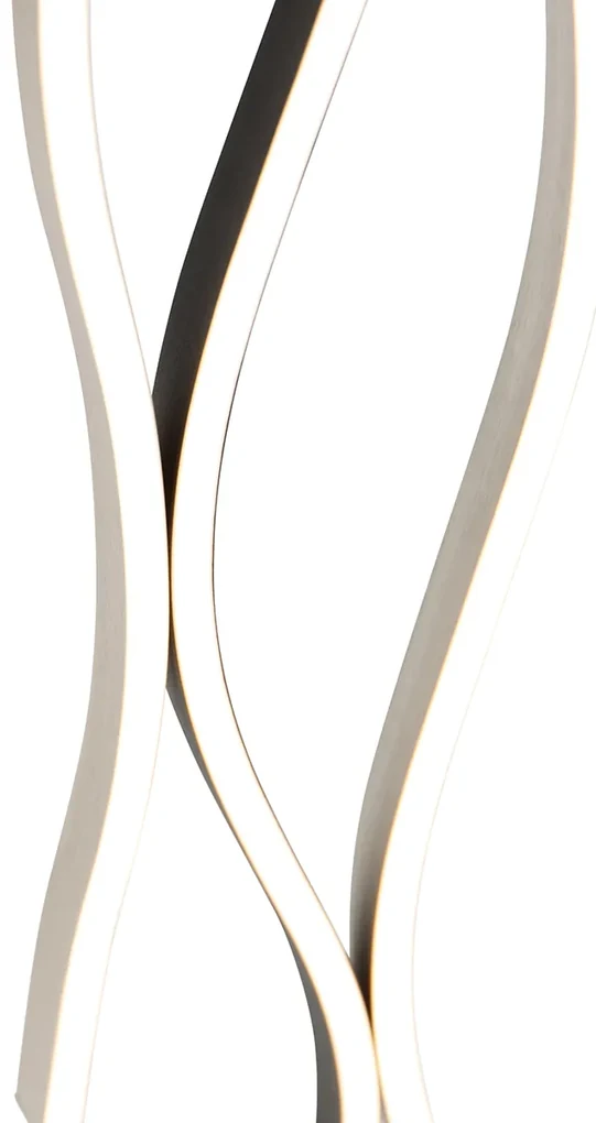 Design vloerlamp zwart met zilver incl. LED dimbaar - Blaze Design Binnenverlichting Lamp