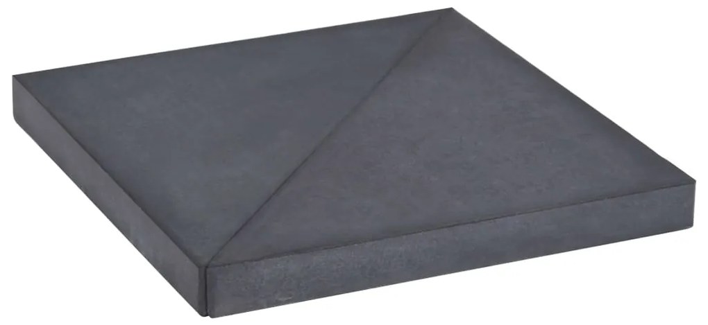 vidaXL Parasolvoetplaat vierkant 15 kg graniet zwart