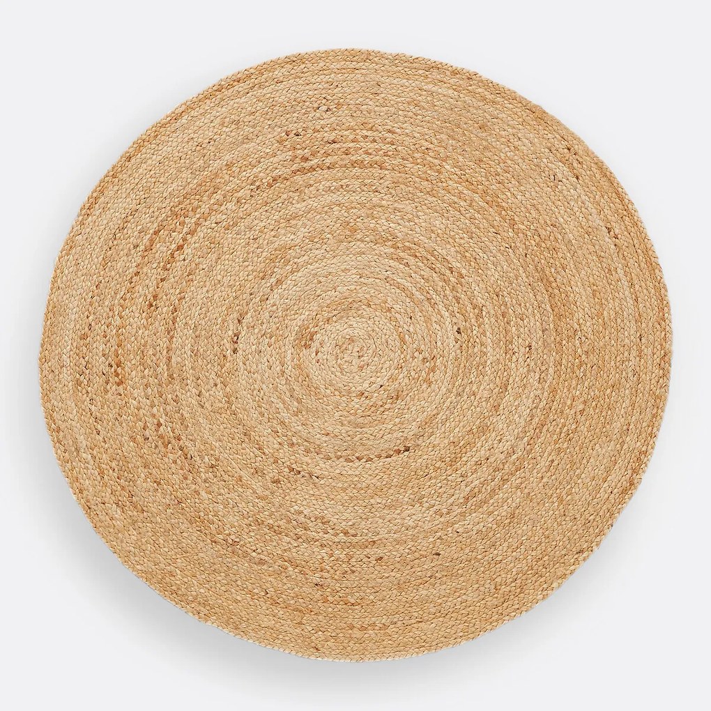 Vloerkleed in jute, Aftas,Ø100 cm