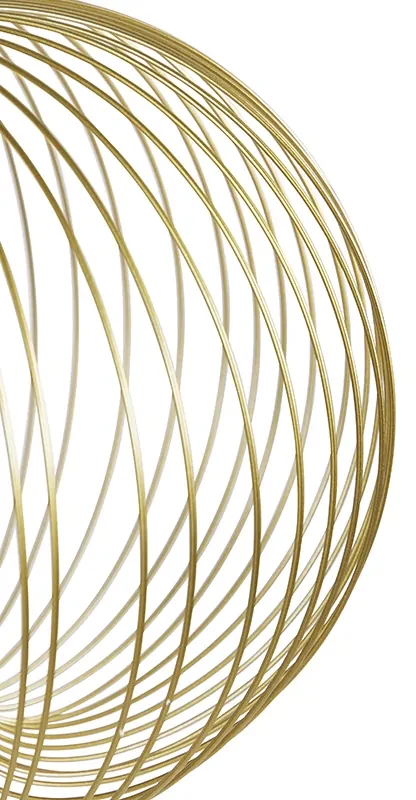 Design hanglamp goud met zwart 60 cm - Marnie Design E27 rond Binnenverlichting Lamp
