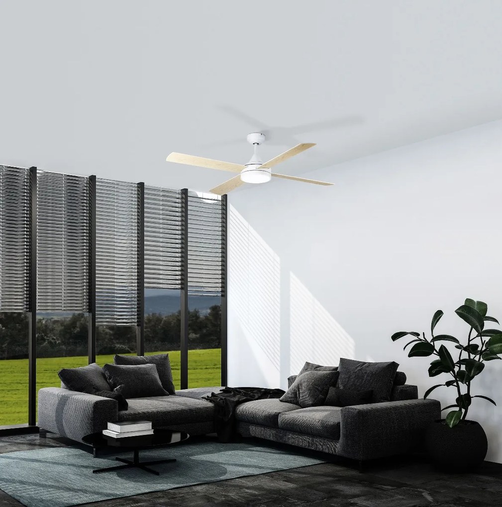 EGLO Trinidad 35084 | Plafondventilator 122CM Wit | Inclusief 20W LED Lamp