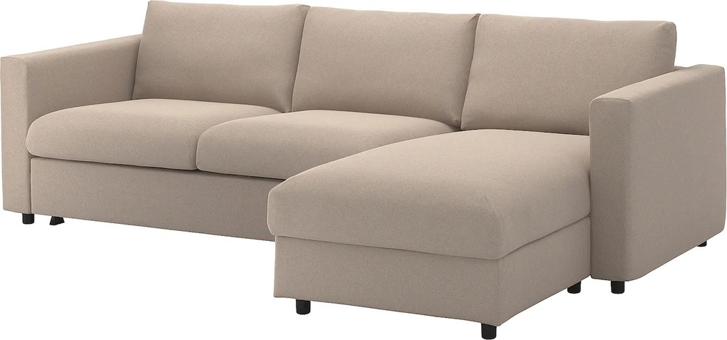 IKEA VIMLE 3-zits slaapbank Met chaise longue/tallmyra beige - lKEA