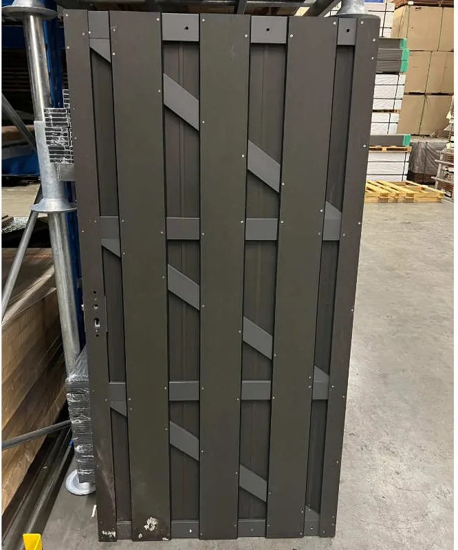 Tweedekans - Tuindeur composiet Bari antraciet met antraciet alu frame incl. beslag  (90 x 180 cm)