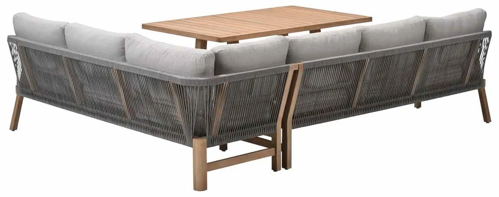 Garden Impressions Alora lounge dining set 3-delig rechts - grey sand