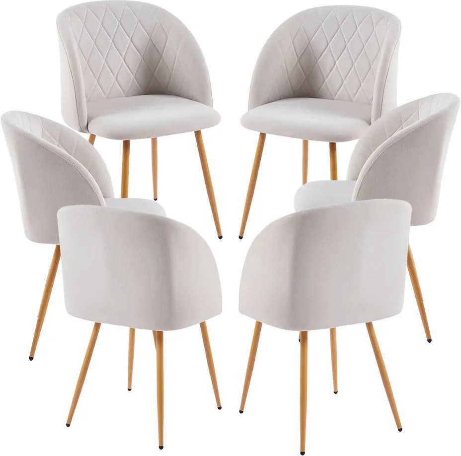 Pack 6 Velt Stoffen Stoelen