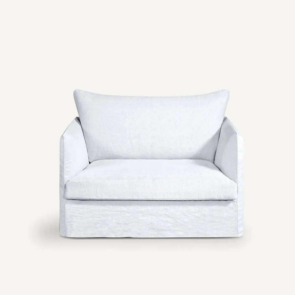 Fauteuil XL in dik stonewashed linnen, Neo Chiquito