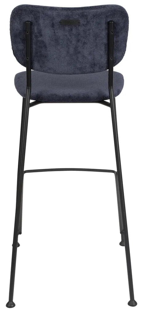 Zuiver Benson Hoge Barkruk Stof Donkerblauw