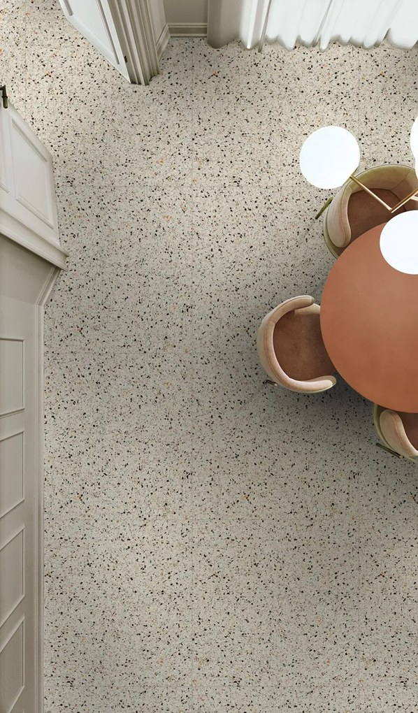 Jabo Medley Cream terrazzo vloertegel 120x120cm gerectificeerd