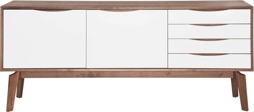 Wood and Vision Edge Sideboard 2-4 dressoir wit frame walnoot