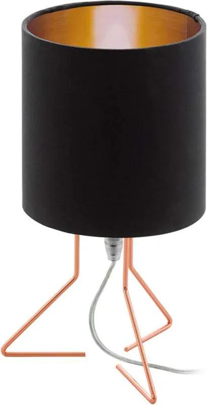 EGLO tafellamp Nambia 1- zwart/koper - Leen Bakker