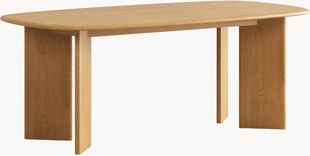 Ovale eettafel Charlotte van eikenhout, 200 x 100 cm