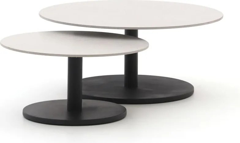 Loungetafel Manifesto  | Rond  | Tuintafel Sintered stone | 2-delig | Kees Smit Tuinmeubelen