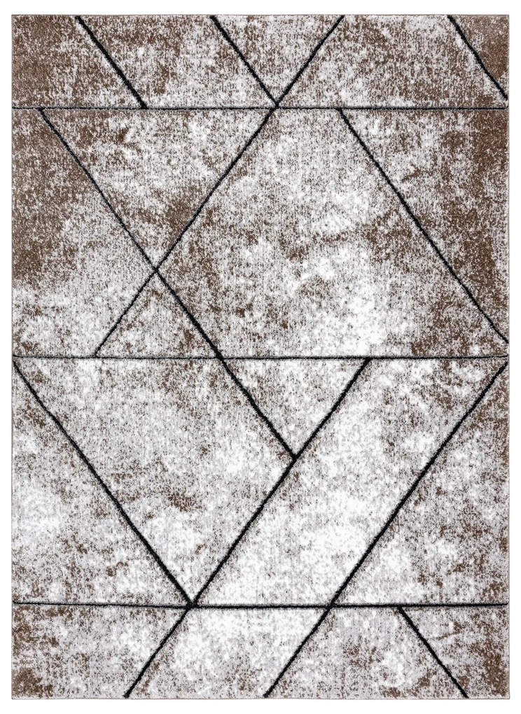 Tapijt modern COZY 8872 Wall, geometrisch , drieho  - Structureel,  twee poolhoogte , bruin