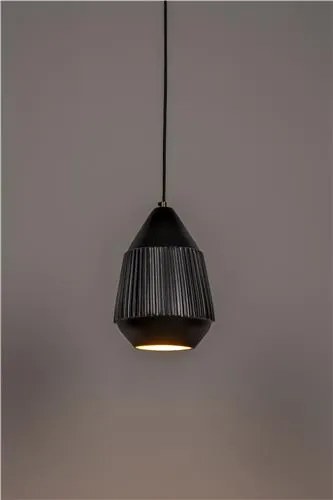 Hanglamp Aysa Zwart Groot - Aluminium - White Label Living - Industrieel & robuust