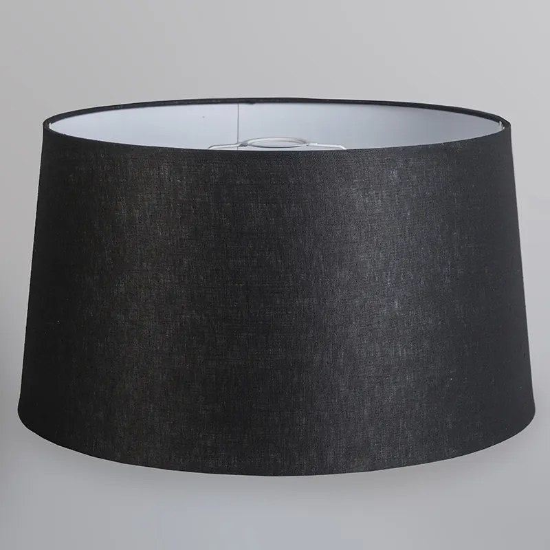 Moderne hanglamp staal met kap 45 cm zwart - Cappo 1