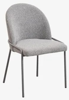 Pak Van 4 Grolet Gestoffeerde Eetkamerstoelen Krullend Antracietgrijs - Sklum