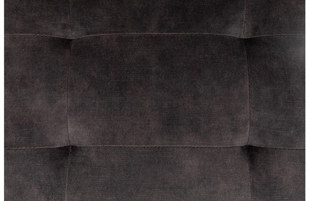 Goossens Basic Eetkamerstoel Freek zwart velvet stof leuning, urban industrieel