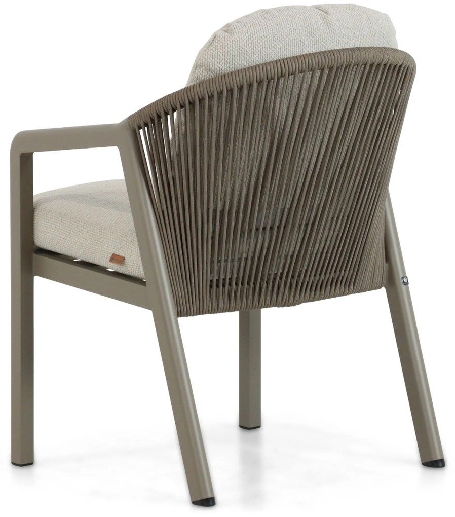 Tuinset 6 personen 240 cm Aluminium/rope Taupe Santika Furniture Santika