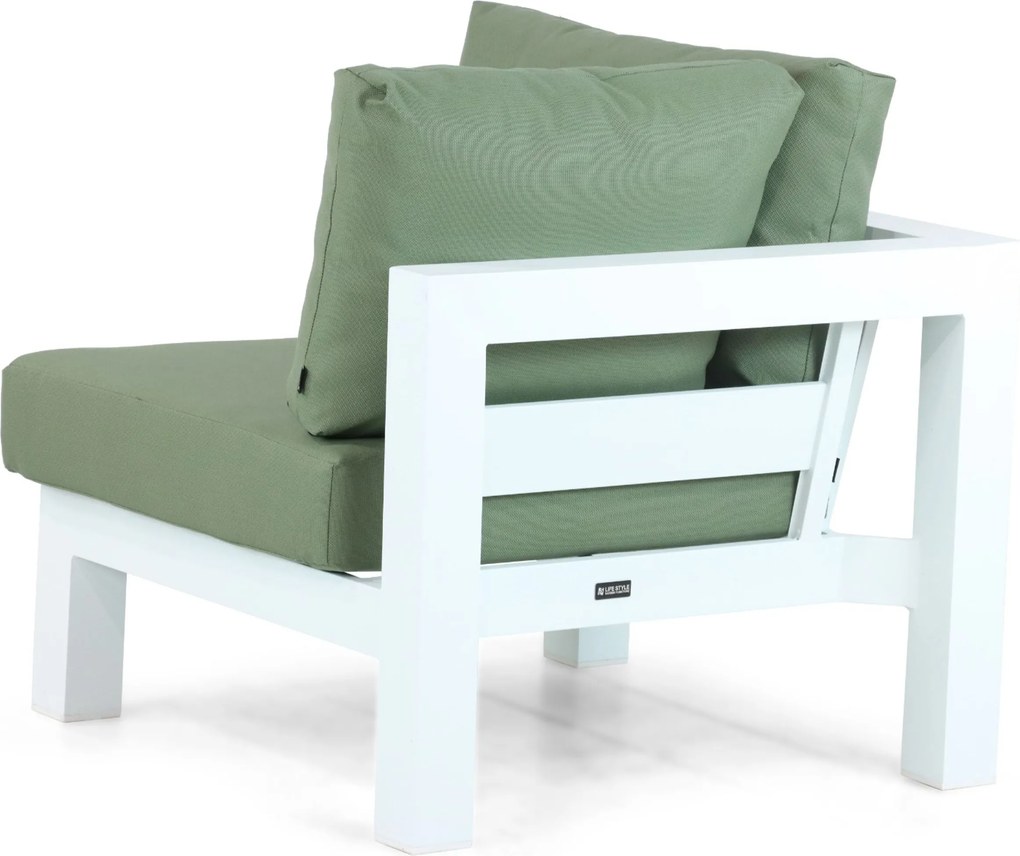Hoek loungeset 6 personen Aluminium Wit Lifestyle Garden Furniture Luca