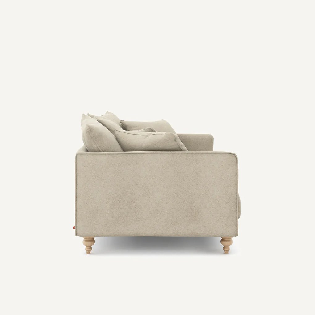 3-zits compacte zetel van linnen fluweel, LAZARE