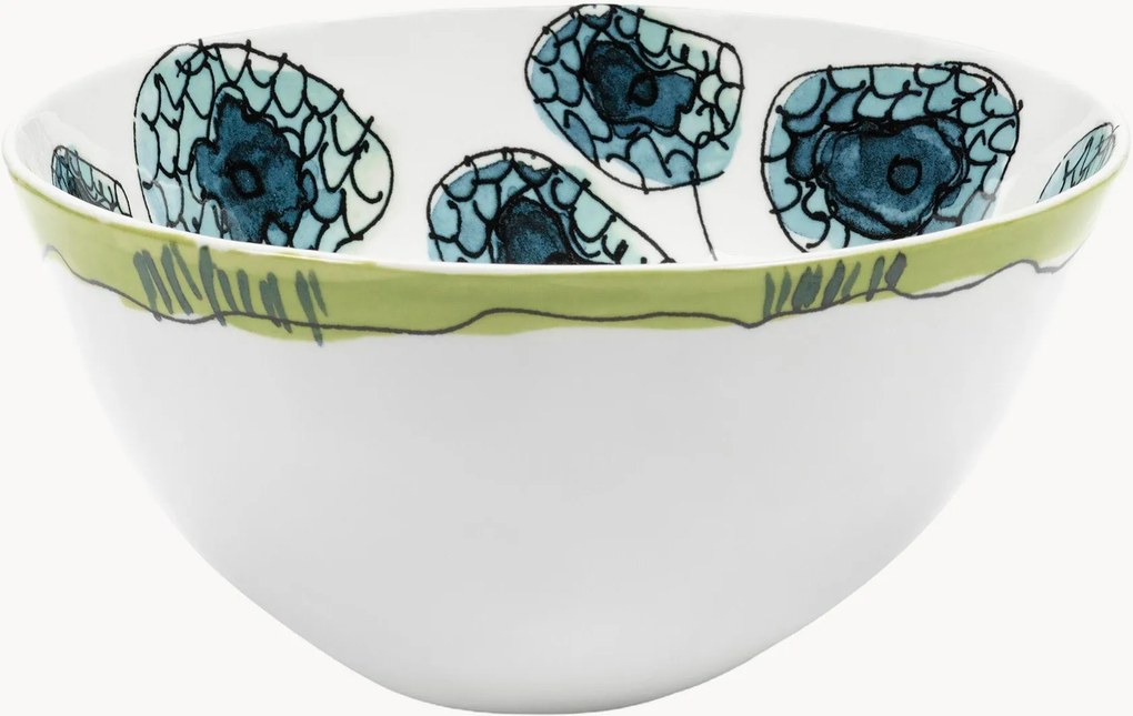 Fine Bone China serveerschaal Midnight Flowers