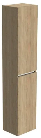 Thebalux hoge kast 165x35x29 2x dichte deur 1x greeplijst aluminium links draaiend t.b.v. Type 1/3/5/9 7TY35033OG