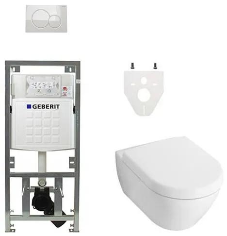 Villeroy en Boch Subway 2.0 DirectFlush toiletset met Geberit reservoir en bedieningsplaat softclose wit