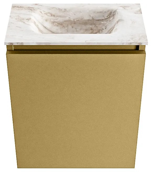 Mondiaz Ture DLux toiletmeubel 40cm oro met wastafel frappe midden zonder kraangat