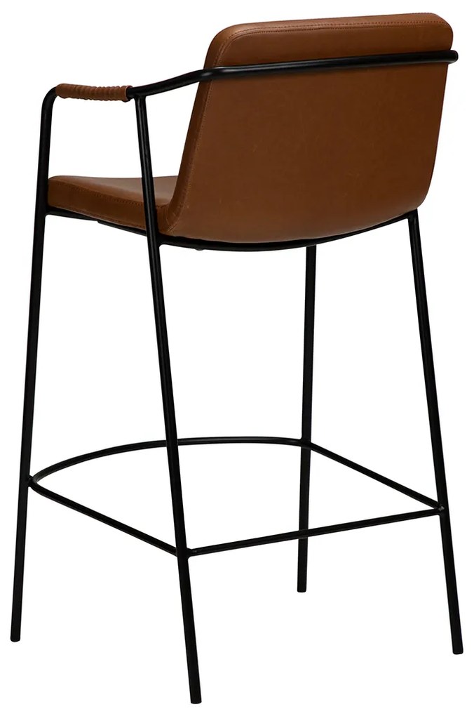 Dan-Form Boto Lage Barkruk Minimalistisch Design Bruin Kunstleer