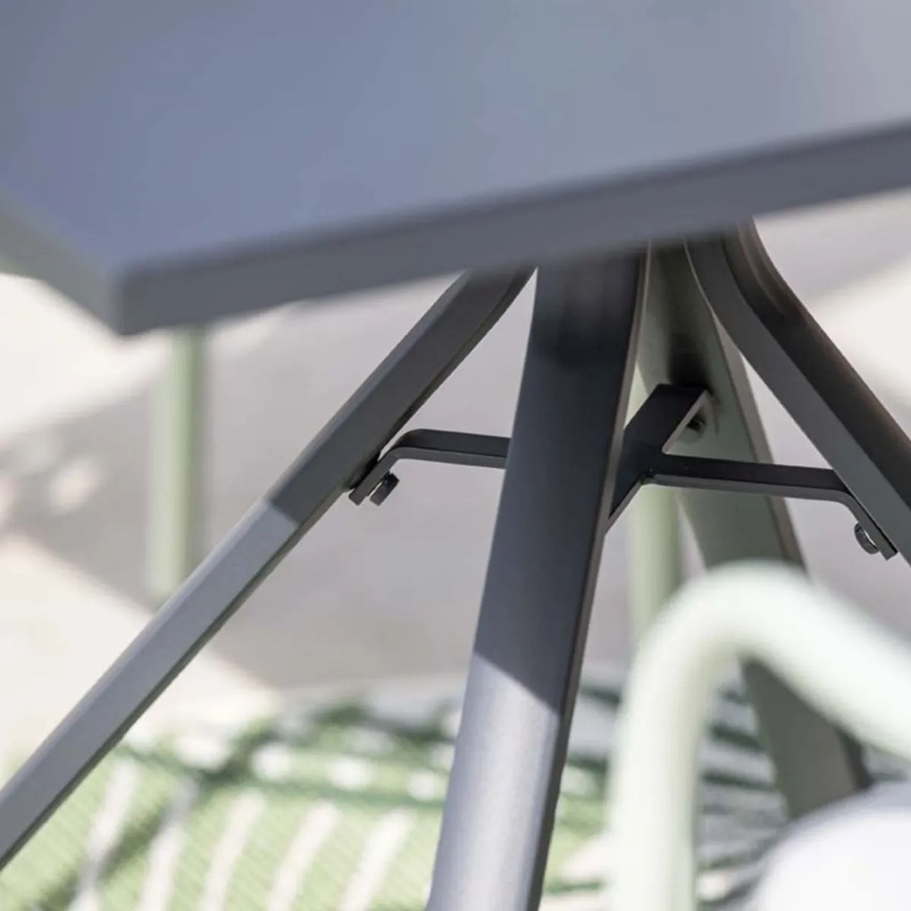 Garden Impressions Lucas tuinset 5-delig bruin - Rimini tuintafel 80x80 cm