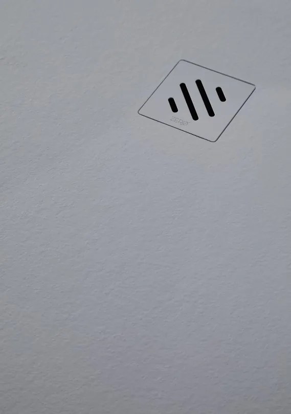 Resigres Zero douchebak 100x80cm grijs mat composiet