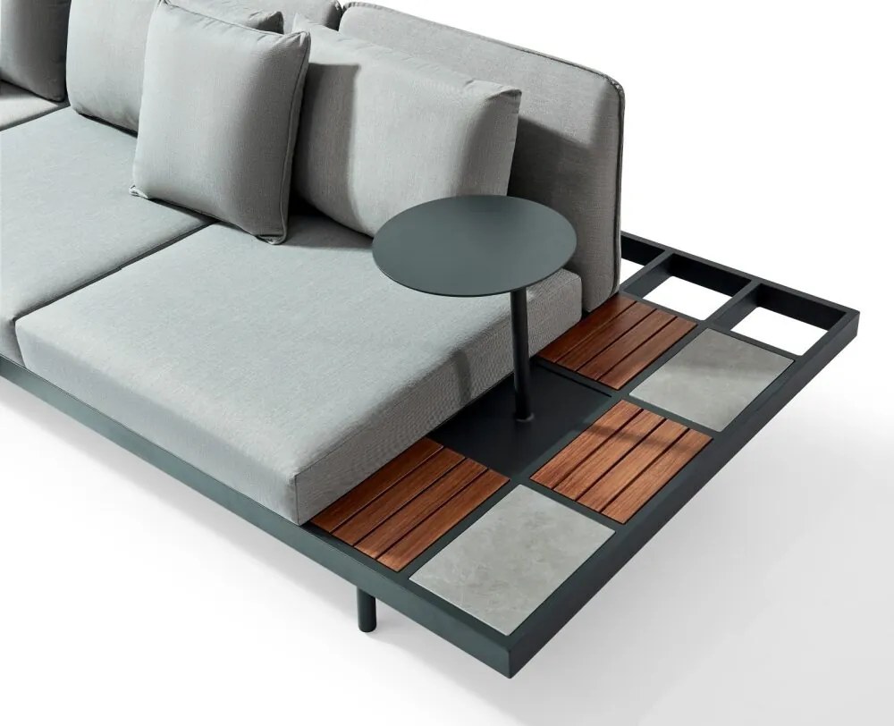 DATHO OUTDOOR Hoek Loungeset - Bali - Antraciet - Datho Outdoor