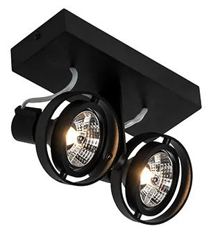 Moderne spot zwart 2-lichts - Master 70